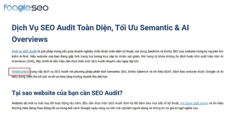 Anchor text thương hiệu