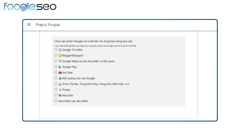 Báo cáo vi phạm bản quyền miễn phí qua Google