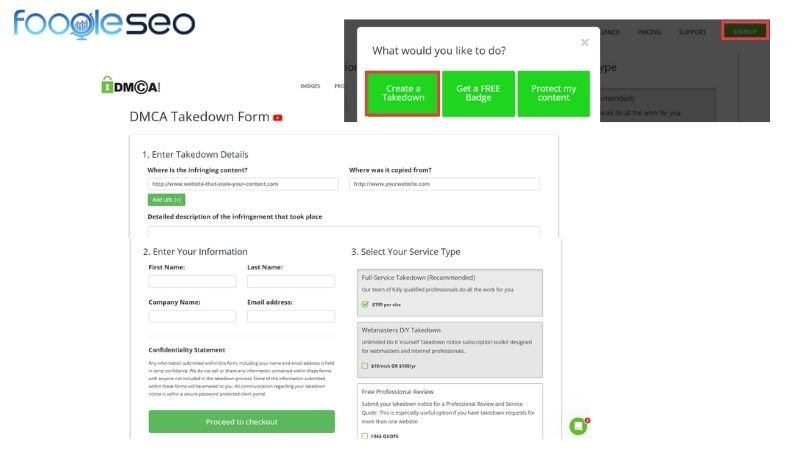 Báo cáo vi phạm trực tiếp trên DMCA.com