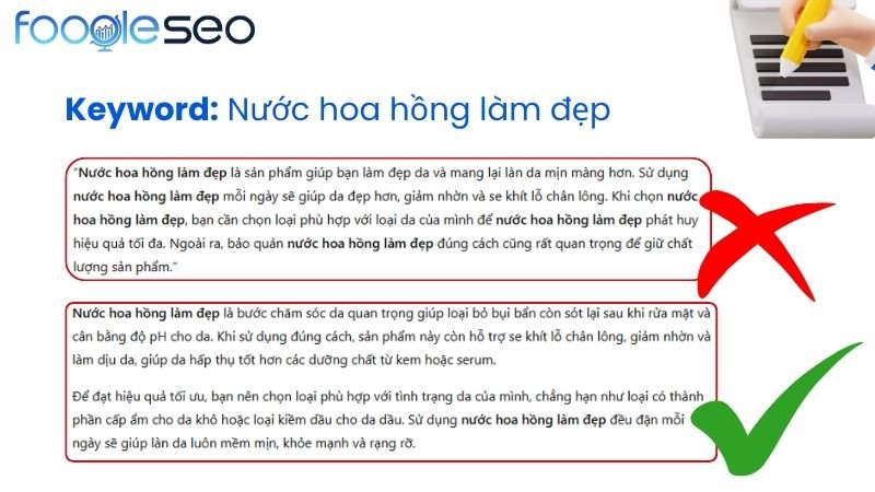 Spam, nhồi nhét từ khóa, tập trung từ khóa vào một đoạn