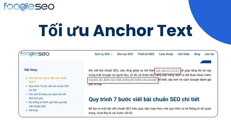 Tối ưu hóa Anchor Text và ngữ cảnh để tăng sức mạnh
