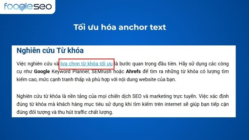 Tối ưu hóa anchor text