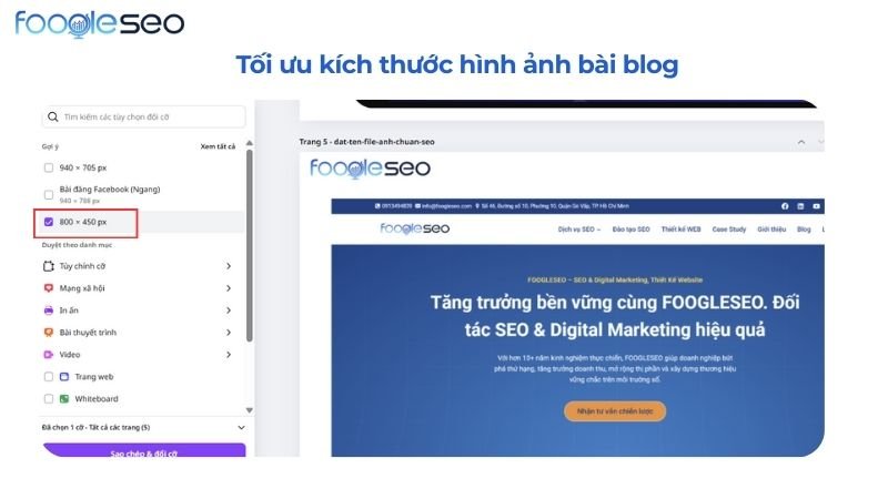 Tối ưu kích thước hình ảnh
