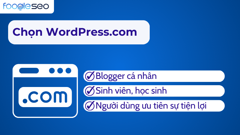 Đối tượng nên sử dụng WordPress.com