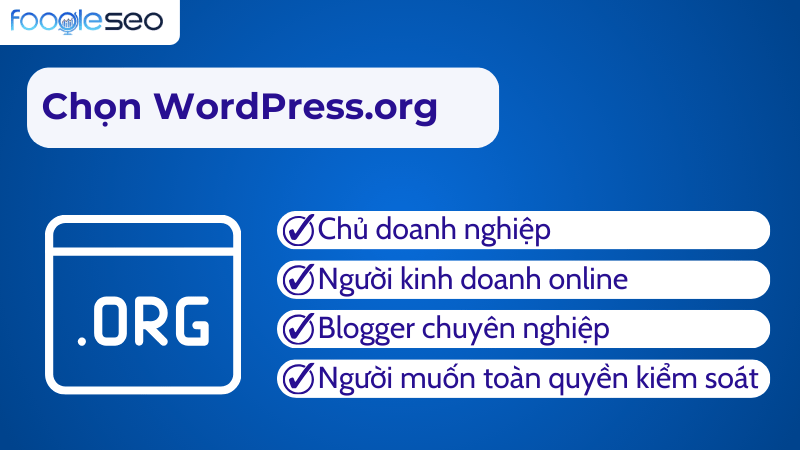 Đối tượng nên sử dụng WordPress.org