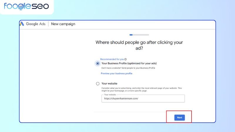 Kết nối hồ sơ GBP với tài khoản Google Ads