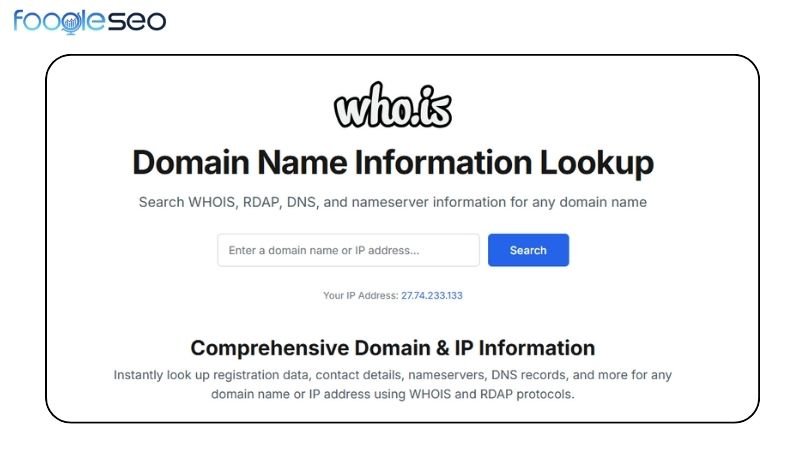 Kiểm tra Hosting bằng công cụ Whois