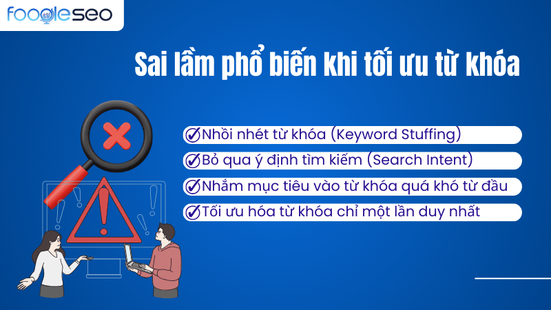 Sai lầm phổ biến khi tối ưu từ khóa
