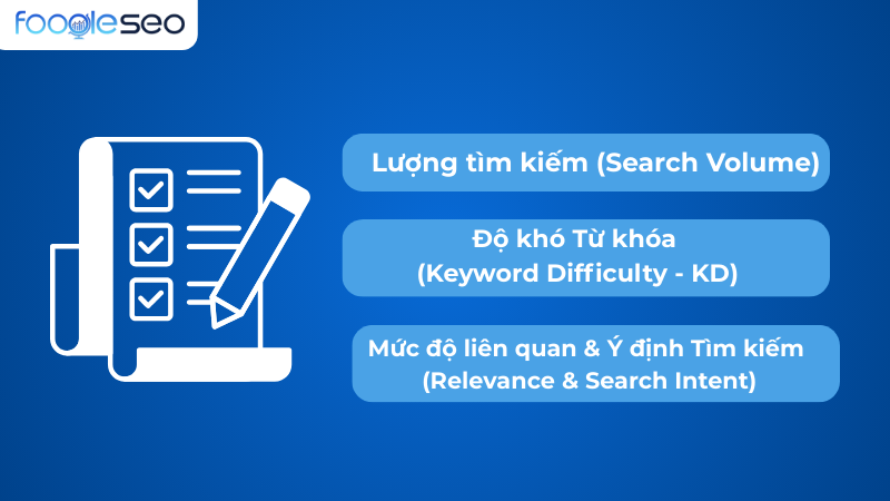 Tiêu chí lựa chọn khi tìm kiếm từ khóa SEO