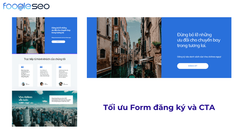 Tối ưu hóa form đăng ký và CTA trên landing page