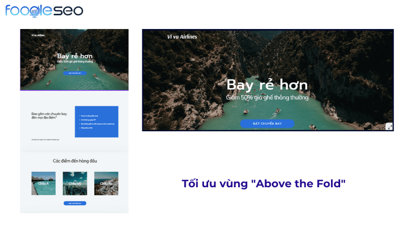 Tối ưu hóa vùng above the fold trên landing page