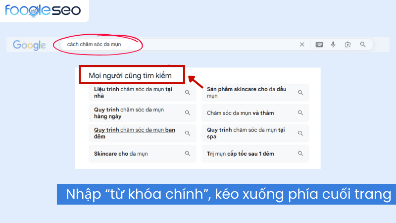Xác định từ khóa phụ bằng gợi ý của Google: Mọi người cũng tìm kiếm