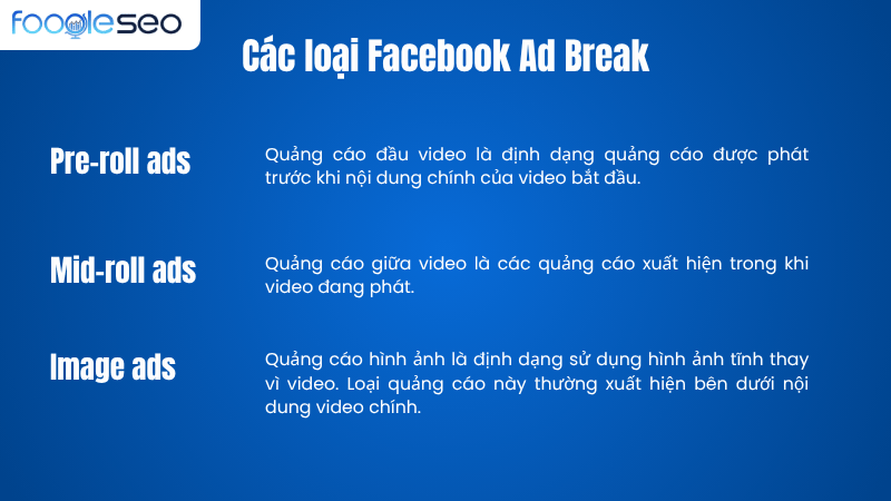 Các loại Facebook Ads break