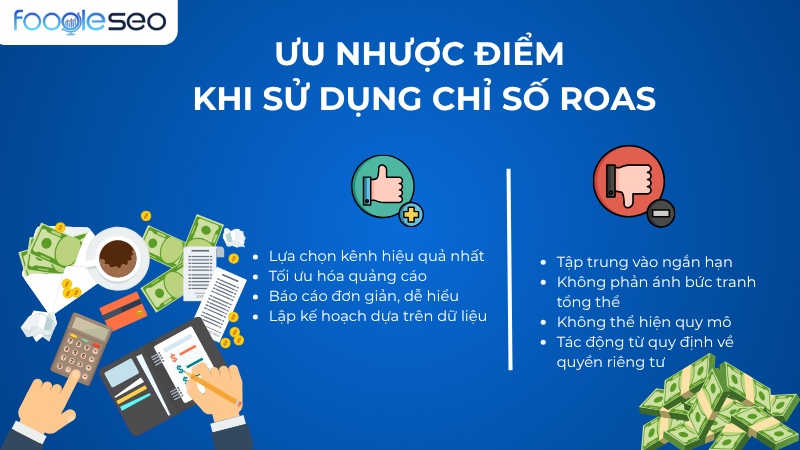 Ưu nhược điểm khi sử dụng chỉ số ROAS