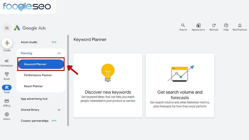 Dùng Google keyword planner để nghiên cứu keyword volume thấp trong Google Ads