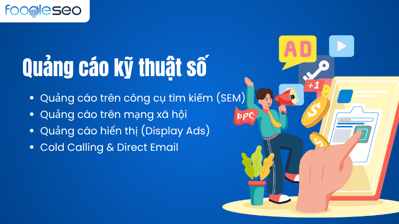 Loại hình outbound marketing: quảng cáo kỹ thuật số digital advertising