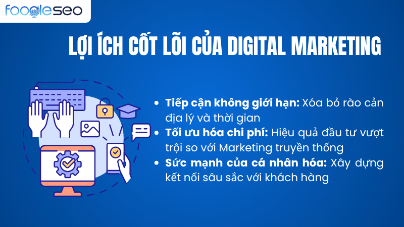 Lợi ích cốt lõi của digital marketing