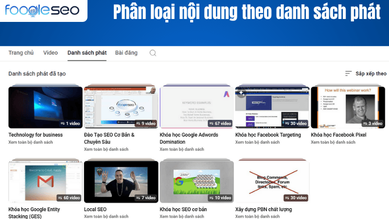 Phân loại nội dung video categories giúp YouTube hiểu rõ kênh của bạn