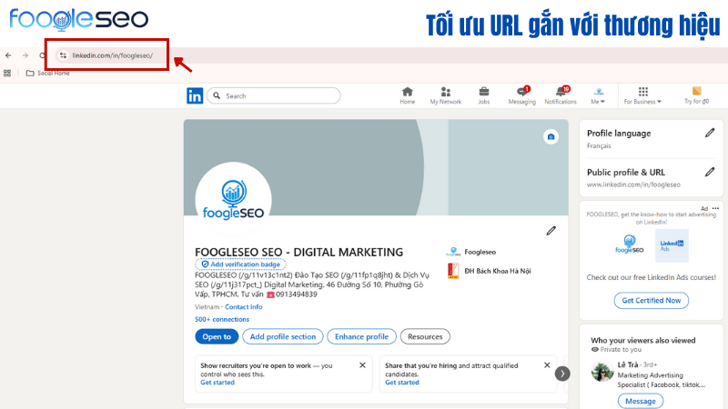 Tùy chỉnh URL cá nhân chuyên nghiệp gắn với thương hiệu