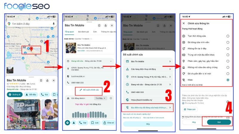Cách xóa địa điểm trên Google Maps bằng điện thoại