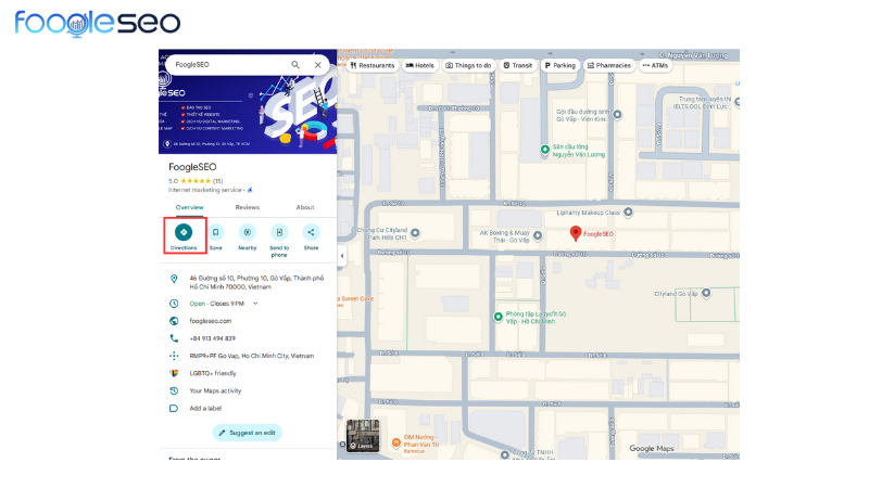 Cách dùng google maps chỉ đường trên máy tính