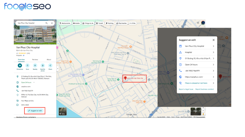 Chỉnh sửa địa điểm trên google maps bằng máy tính
