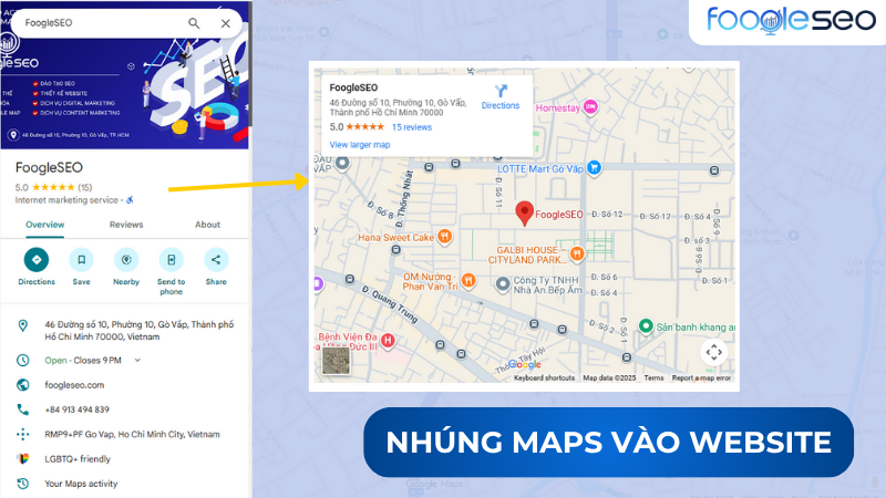 Nhúng maps vào website