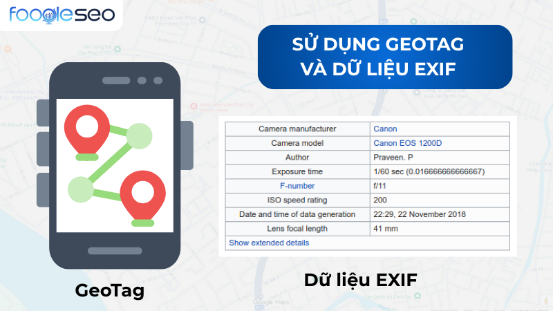 Sử dụng GEOTAG và dữ liệu EXIF