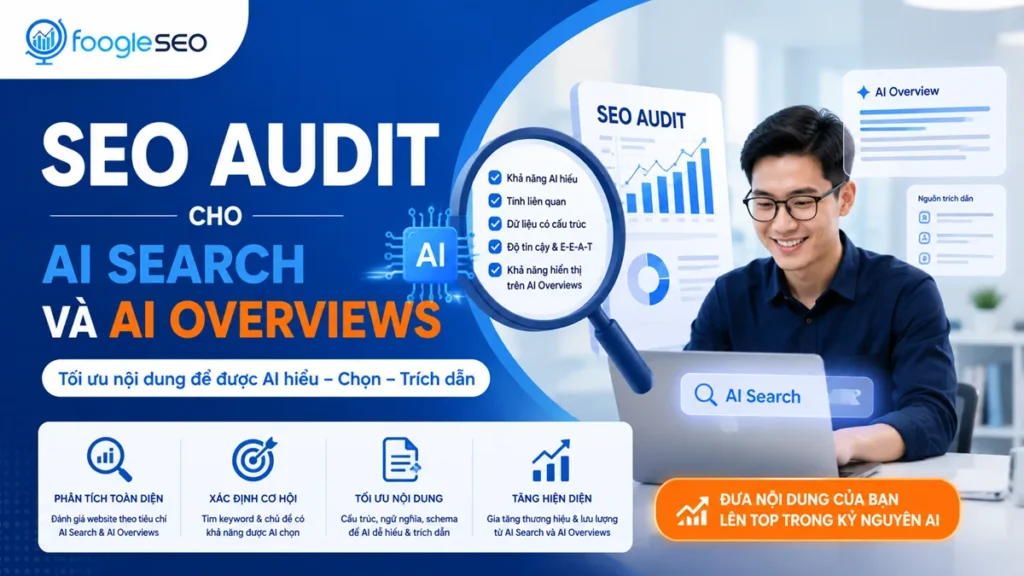 AI Visibility Audit kiểm tra entity clarity schema FAQ và khả năng được AI trích dẫn