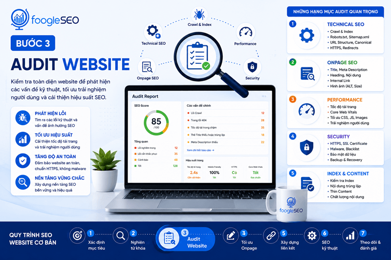 Audit website trước khi viết nội dung