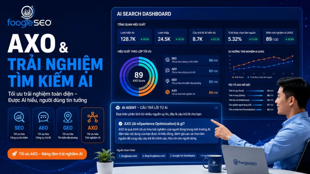 AXO tối ưu trải nghiệm tìm kiếm AI cho website doanh nghiệp