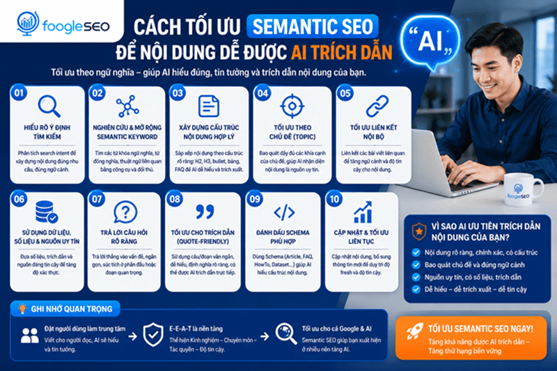 Hình mô tả muốn được AI trích dẫn, nội dung không chỉ cần đúng mà còn phải dễ tách ý, dễ xác minh và có giá trị riêng. 