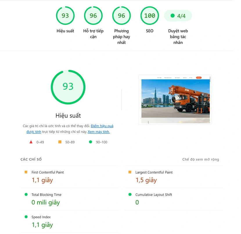 Google Chrome Canary PageSpeed Insights dùng để kiểm tra tốc độ website và Core Web Vitals