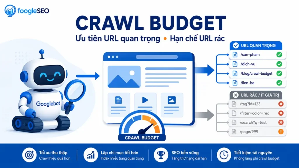 Crawl budget Google trong technical SEO