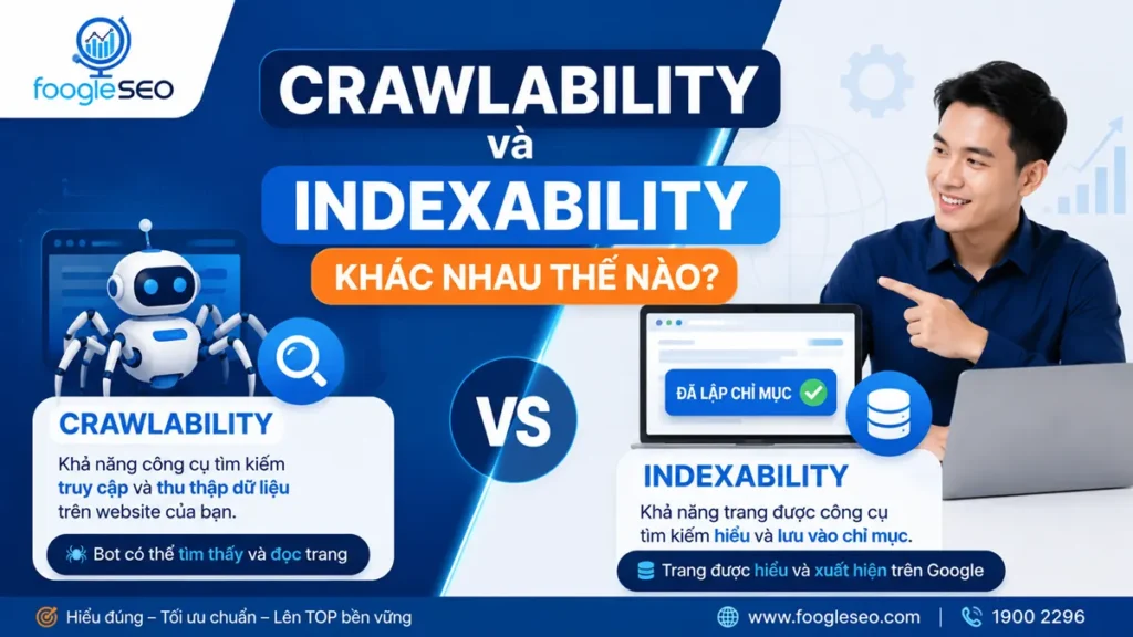 Sự khác nhau giữa crawlability và indexability trong Technical SEO