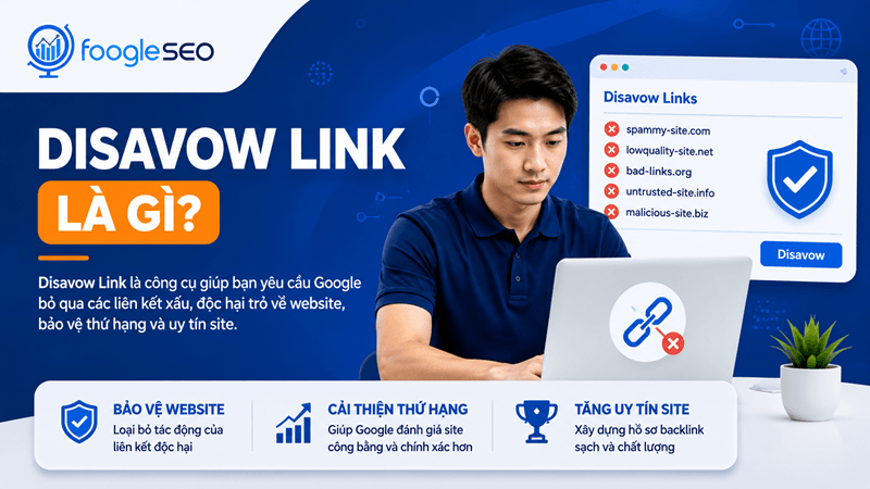 Hình mô tả disavow link giúp website bỏ các liên kết độc hại bảo vệ thứ hạng