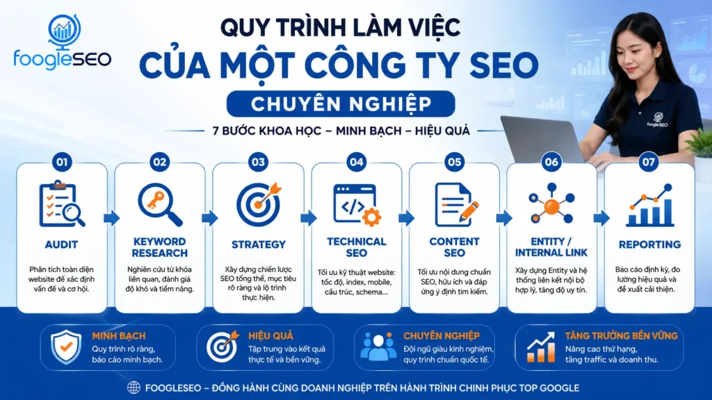 Quy trình làm việc của một công ty SEO chuyên nghiệp
