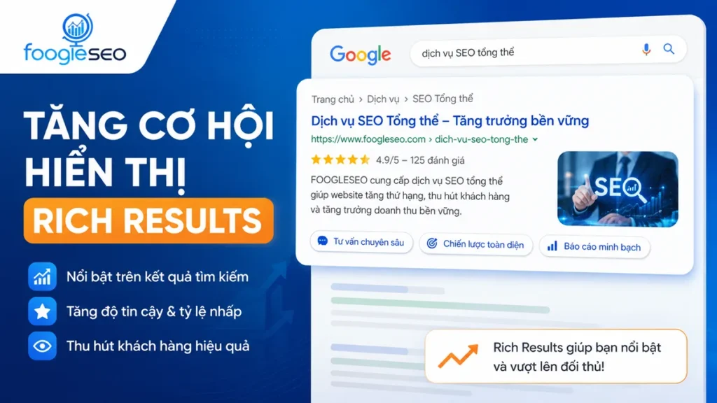 Ví dụ rich results khi website triển khai schema markup đúng cách