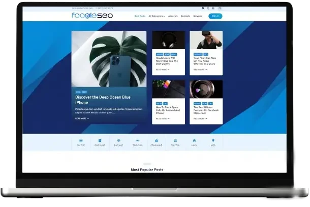 Thiết kế website Foogleseo tối ưu trên máy tính