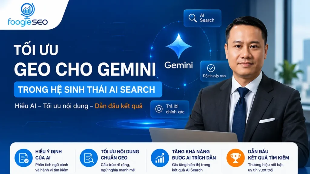 Tối ưu GEO cho Gemini giúp website được AI hiểu và trích dẫn