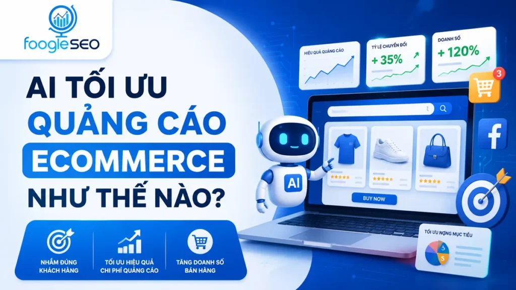 AI tối ưu quảng cáo Ecommerce bằng tự động hóa, phân tích dữ liệu khách hàng, tối ưu chi phí quảng cáo và tăng tỷ lệ chuyển đổi trên nền tảng thương mại điện tử