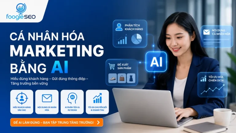 Cá nhân hóa Marketing bằng AI giúp doanh nghiệp phân tích khách hàng, tạo nội dung cá nhân hóa, đề xuất sản phẩm và tối ưu chiến dịch marketing