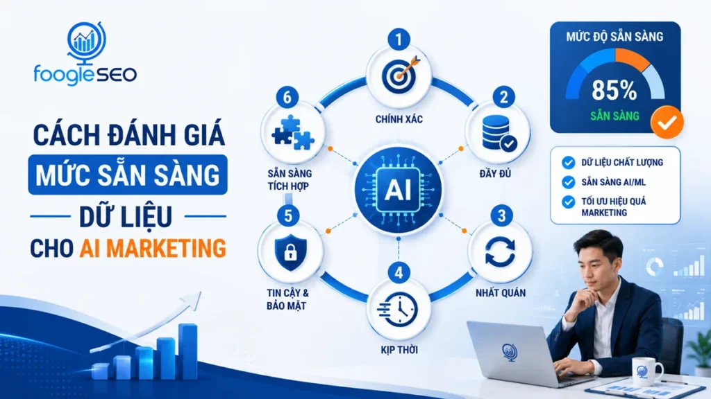 Hình mô tả các cách đánh giá mức độ sẵn sàng cho dữ liệu AI Marketing
