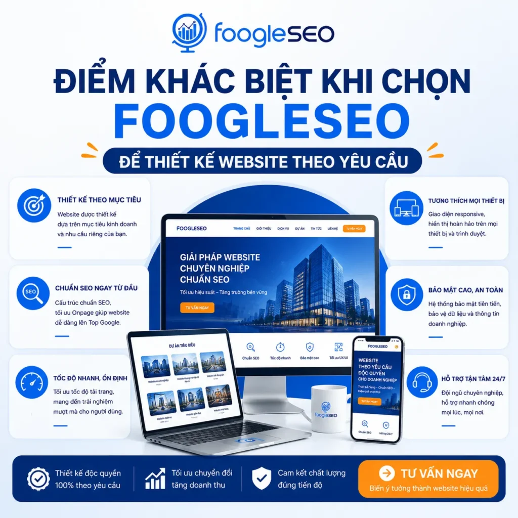 Lợi ích khi chọn foogleseo để thiết kế web theo yêu cầu