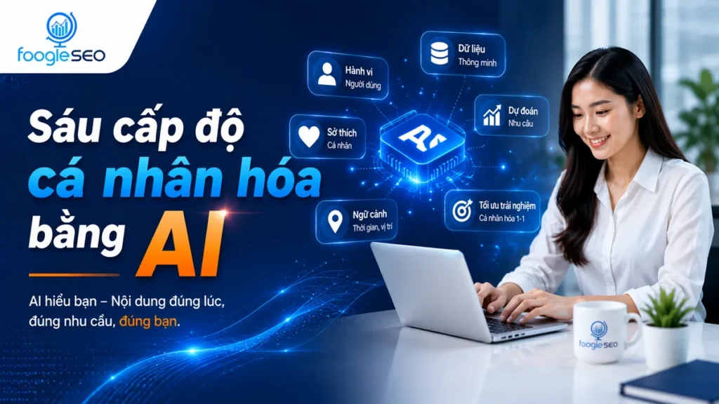 Hình mô tả sáu cấp độ cá nhân hóa bằng AI