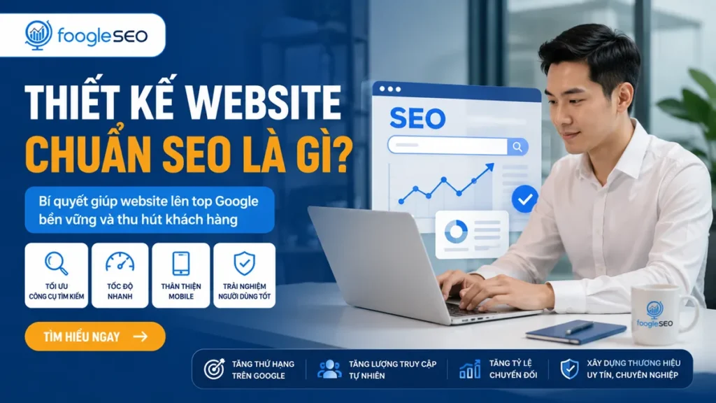 Thiết kế website chuẩn SEO với giao diện tối ưu tốc độ, thân thiện thiết bị di động, cải thiện trải nghiệm người dùng và hỗ trợ tăng thứ hạng Google.
