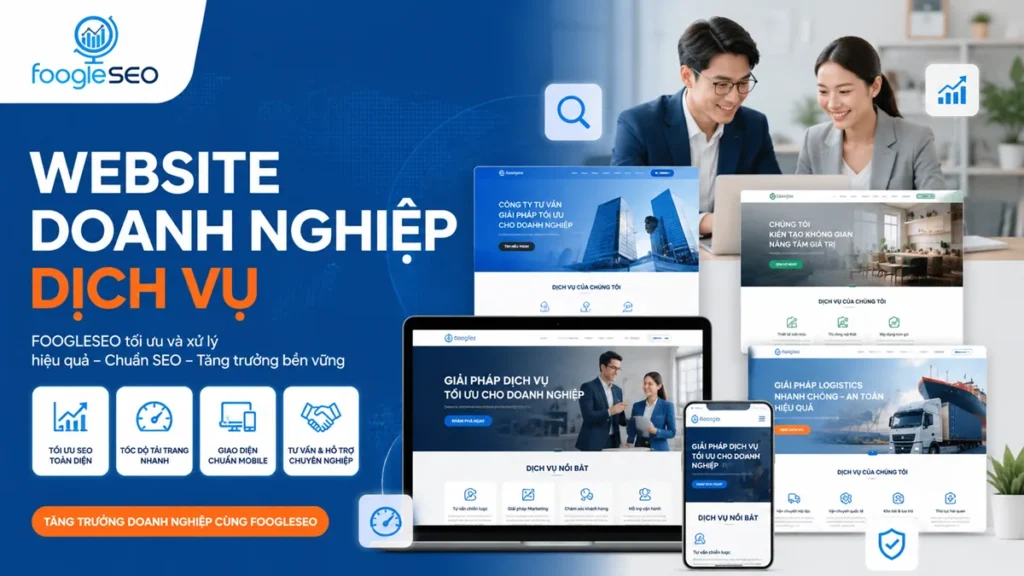 Hình minh họa foogleseo xử lí website doanh nghiệp dịch vụ
