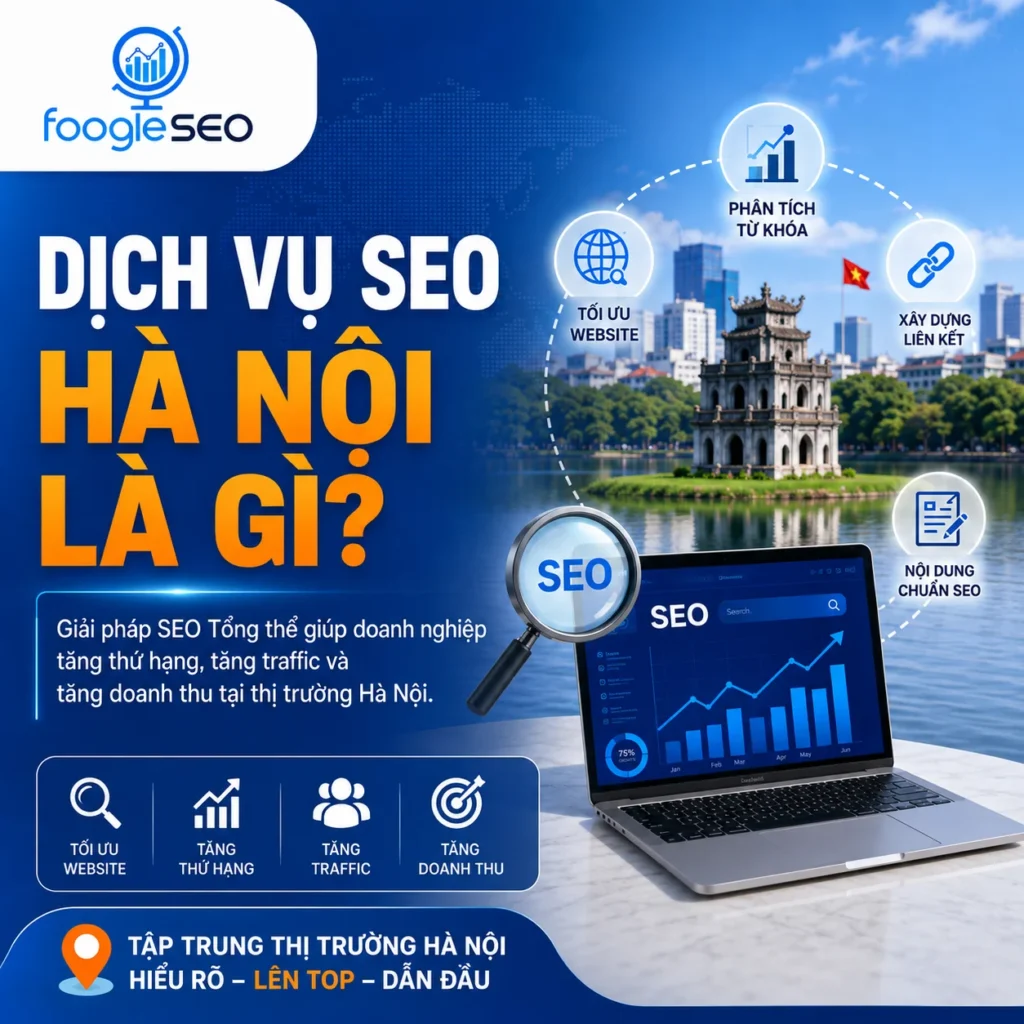 Dịch vụ SEO Hà Nội giúp doanh nghiệp tối ưu website, tăng thứ hạng Google và thu hút khách hàng tiềm năng.